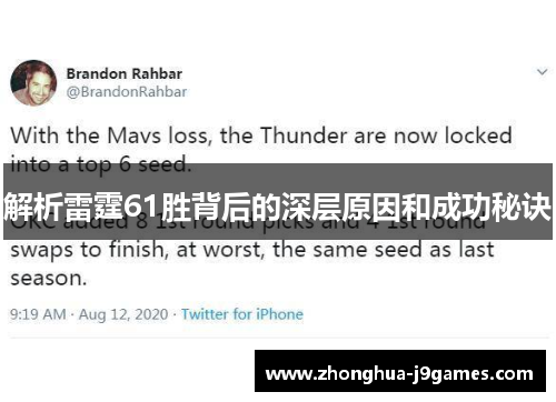 解析雷霆61胜背后的深层原因和成功秘诀